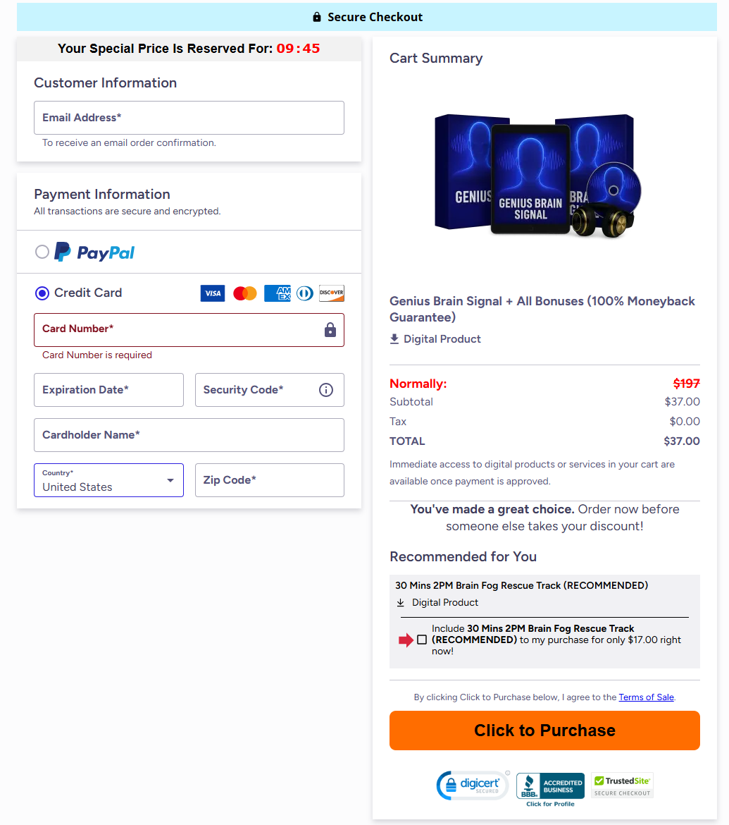 genius-brain-signal-checkout-page